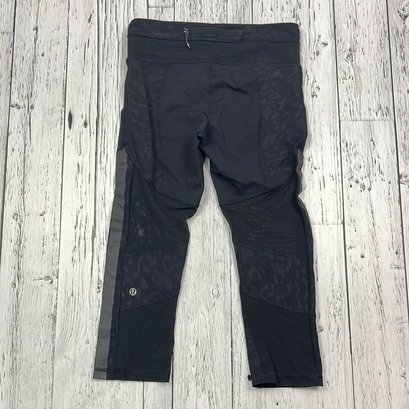 lululemon black patterned capris - Hers S/4