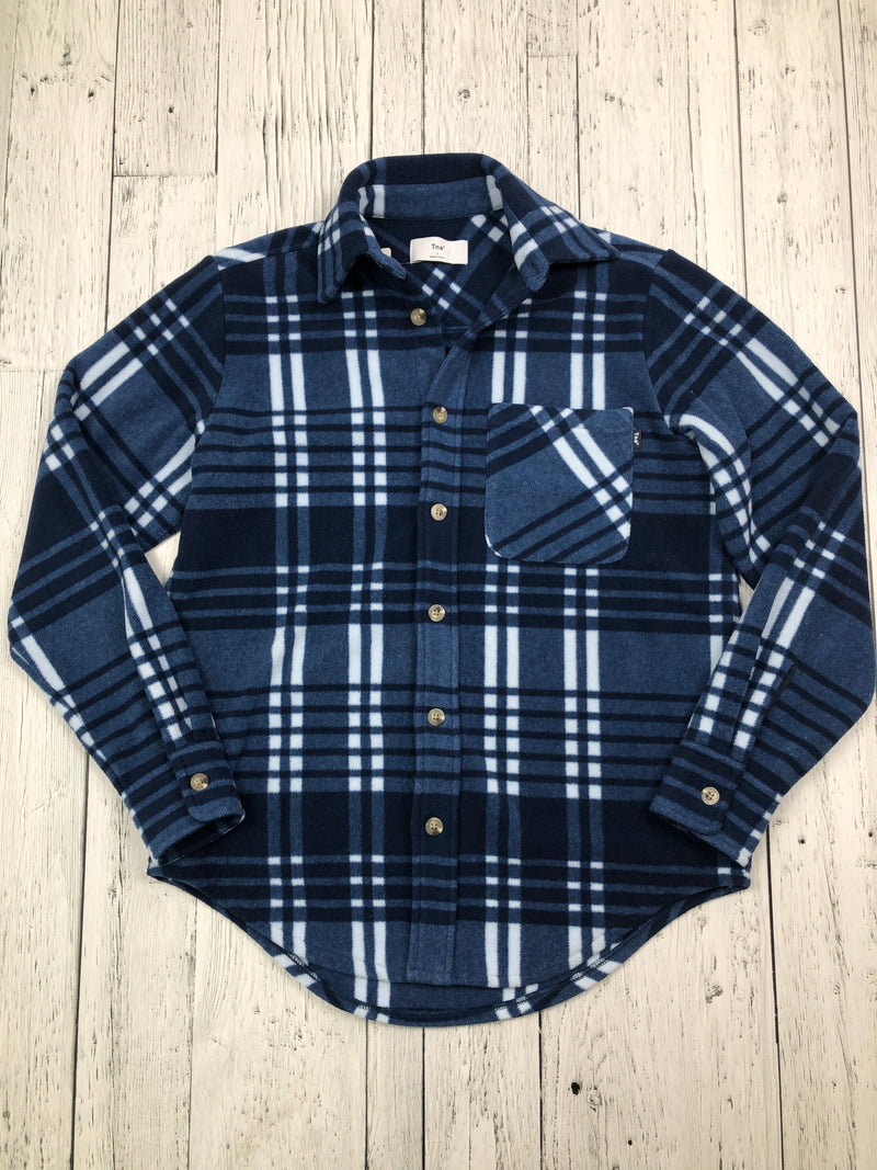 TNA blue plaid shacket - Hers S/1