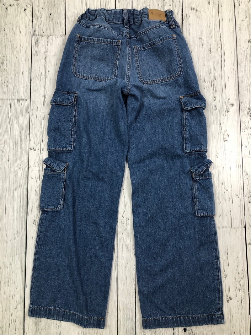 Abercrombie kids blue high rise ultra wide leg jean - Girls 14