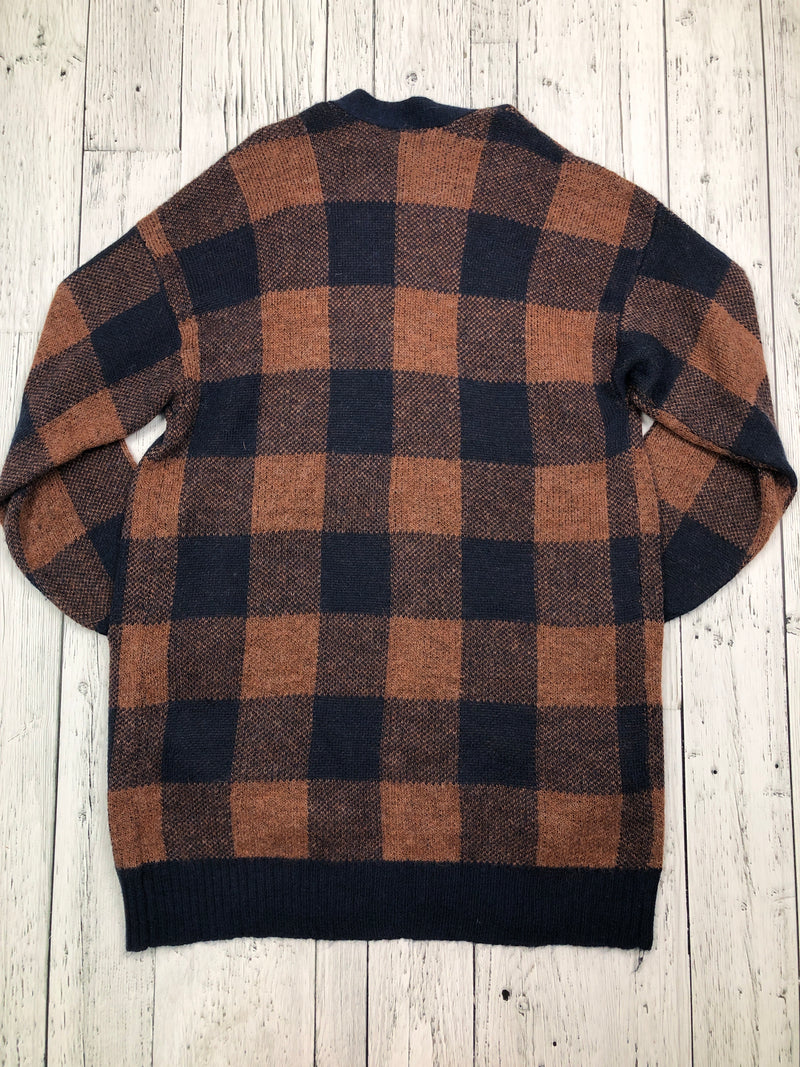 American Eagle brown navy plaid sweater - Hers XS