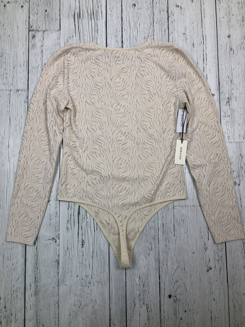 Babaton Aritzia cream patterned bodysuit - Hers L