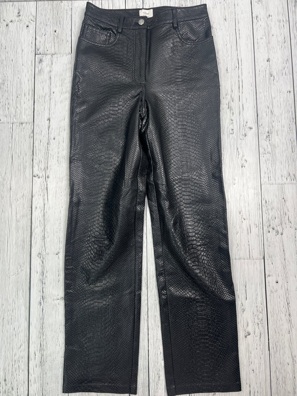 Wilfred Aritzia black patterned leather pants - Hers S/4