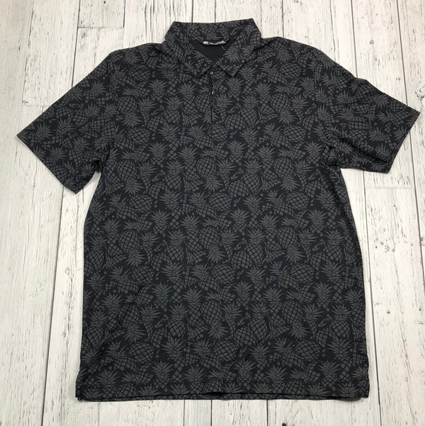 Travis Mathew black patterned golf shirt - His XL