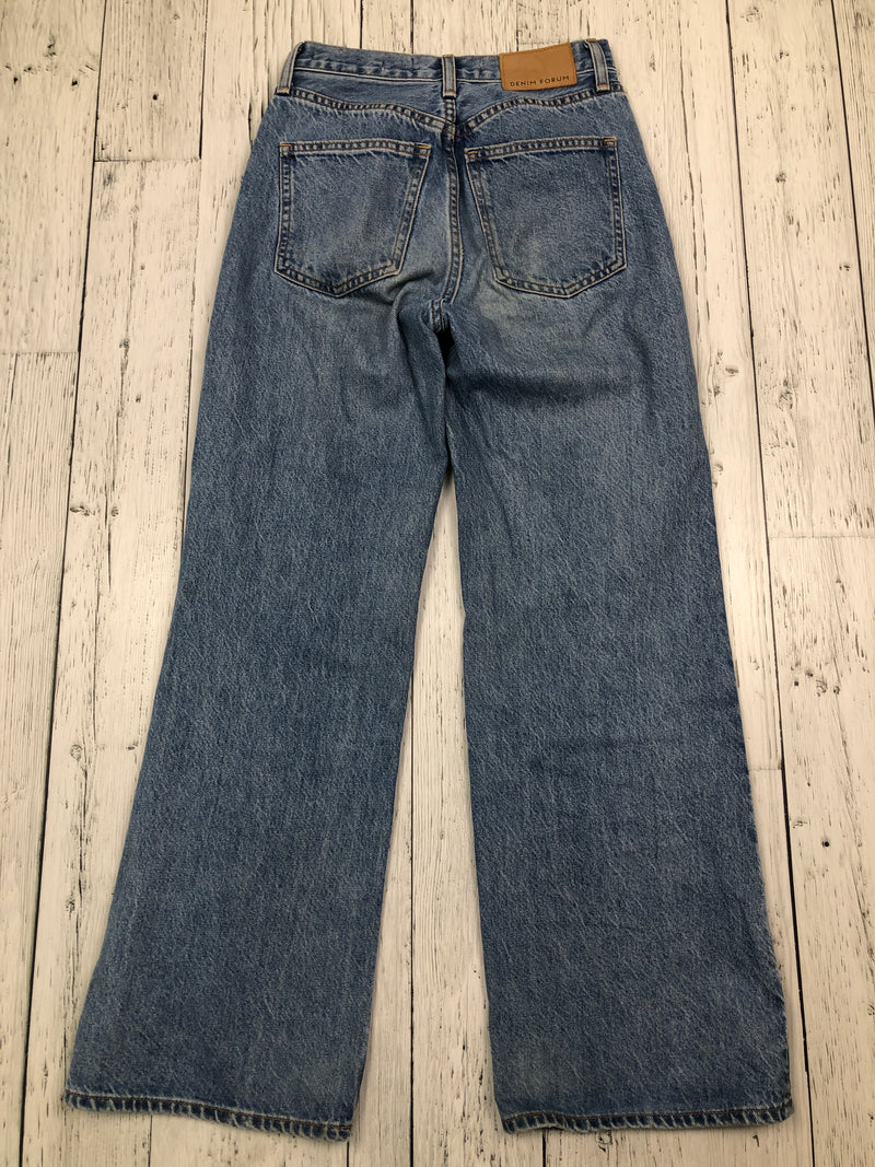 Denim Forum high rise wide leg blue jeans - Hers XXS/23