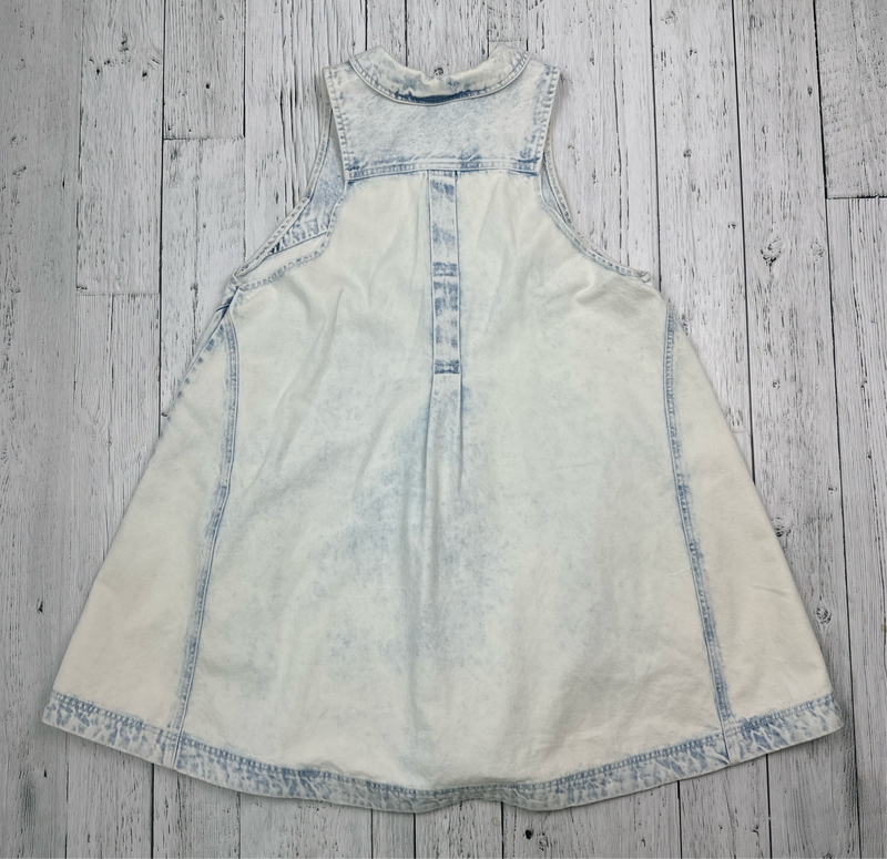 Free People Denim White Light Wash Dress - Hers M