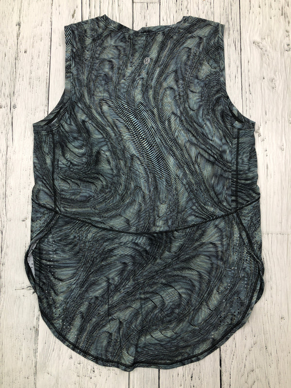 lululemon green patterned tank top - Hers S/4