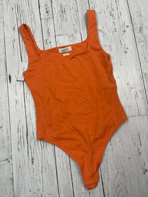Babaton Aritzia orange contour squareneck bodysuit top - Hers M
