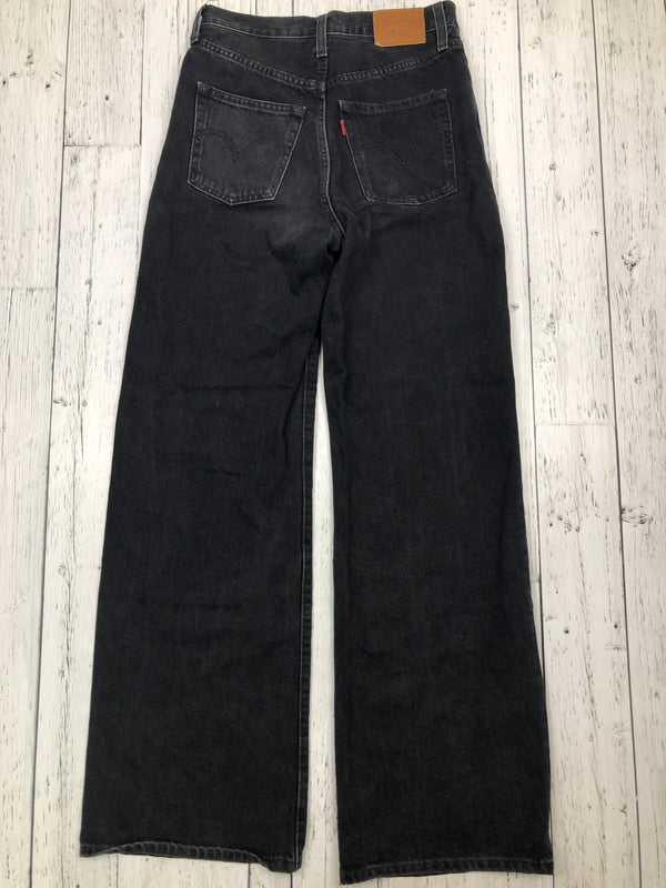 Levi’s black ribcage wide leg jeans - Hers XS/26