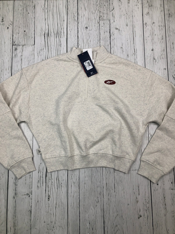 Reebok white quarter zip sweater - Hers S