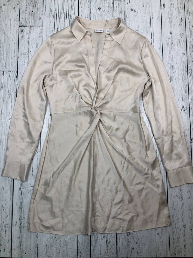 Babaton Aritzia beige satin dress - Hers M