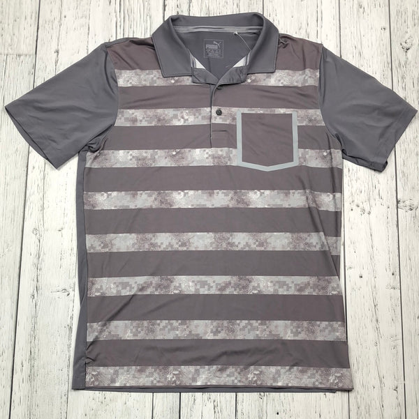 Puma grey striped golf shirt - His S