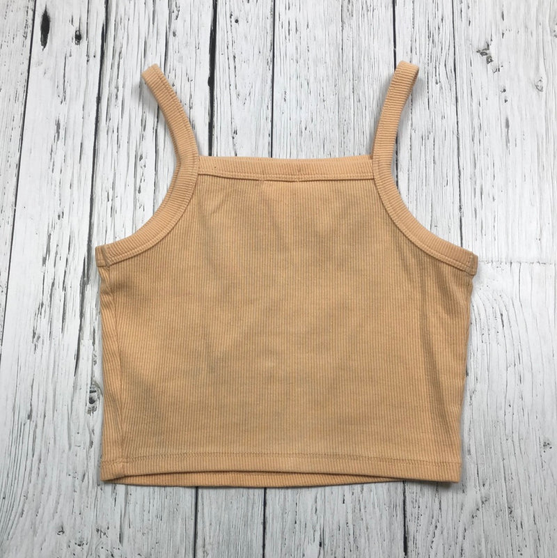 Garage orange graphic tank top - Hers XS