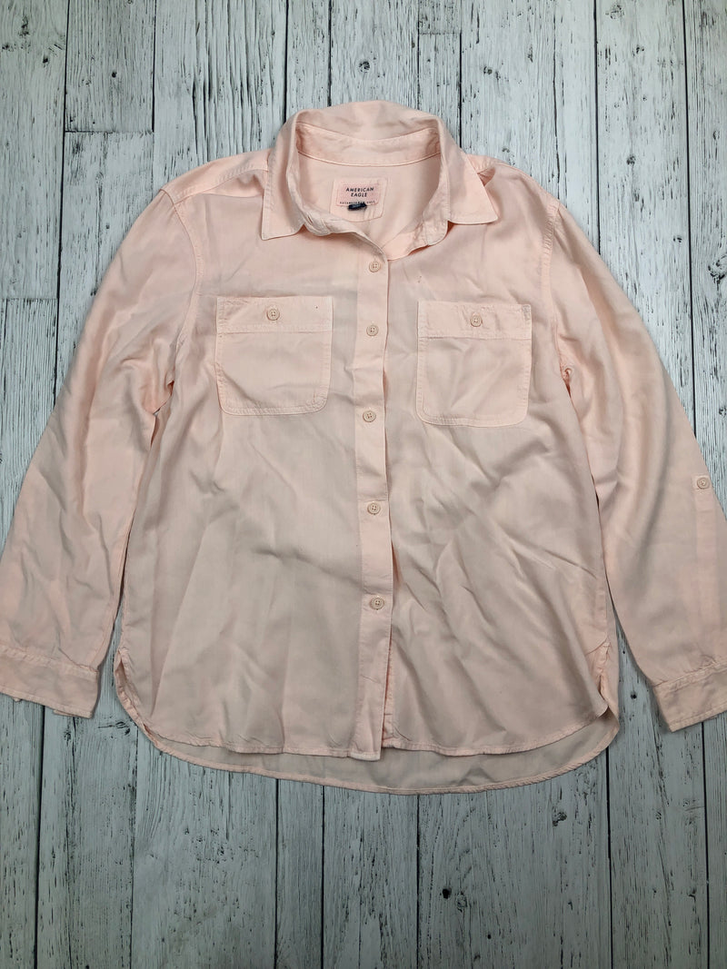 American Eagle pink button up shirt - Hers M