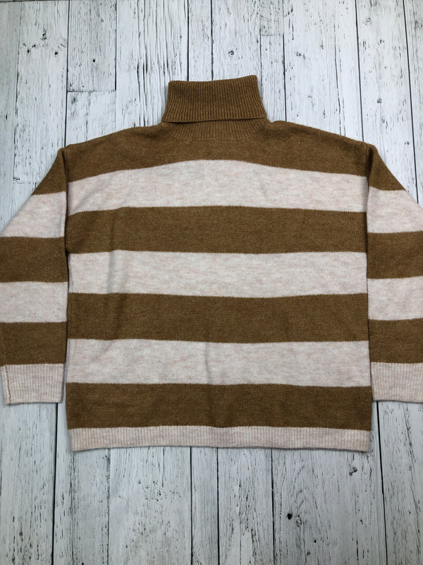 Line brown white striped turtle neck - Hers S