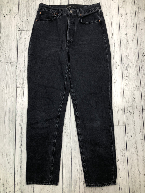 Denim Forum high rise loose black jeans - Hers S/27