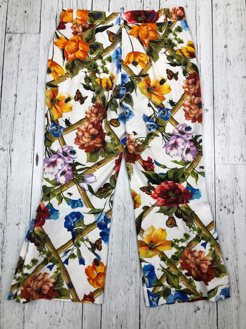 Dolce & Gabanna white floral patterned pants - Hers M/44/10