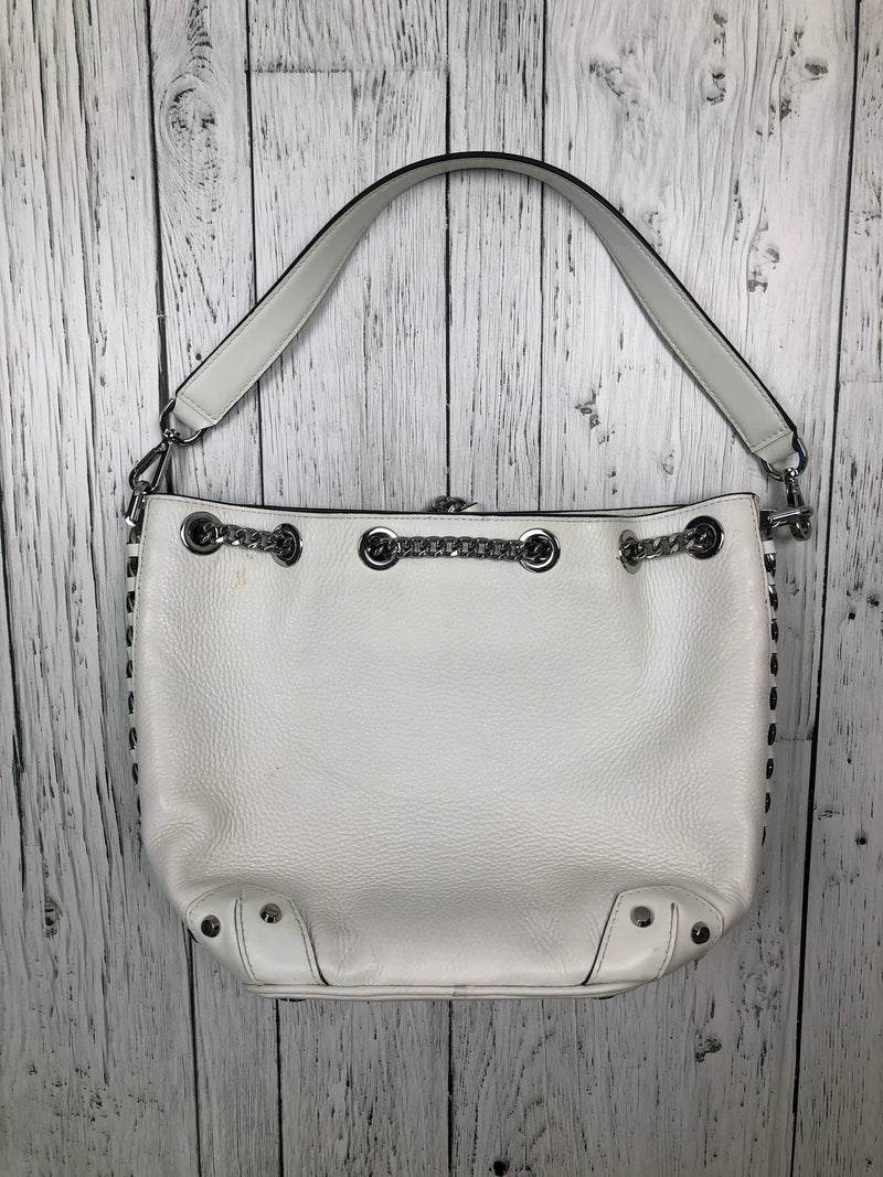 Micheal Kors Alanis Pebbled white Leather & silver purse - Hers