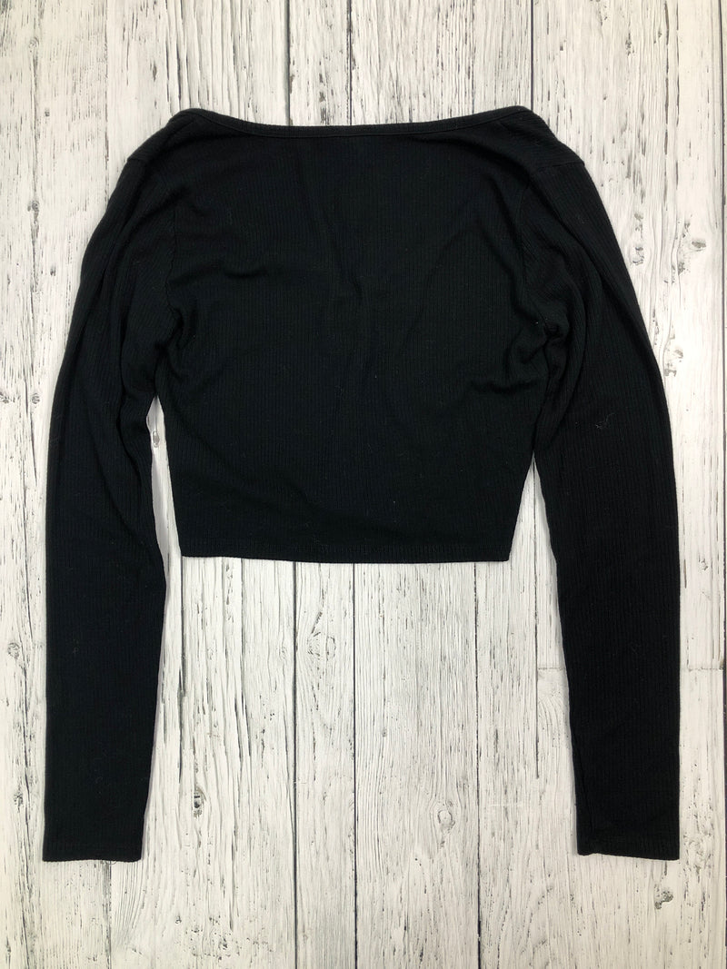 Garage cropped black shirt - Hers M