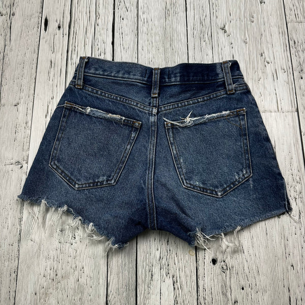 Abercrombie Distressed Denim Blue Shorts - Hers 00/XS