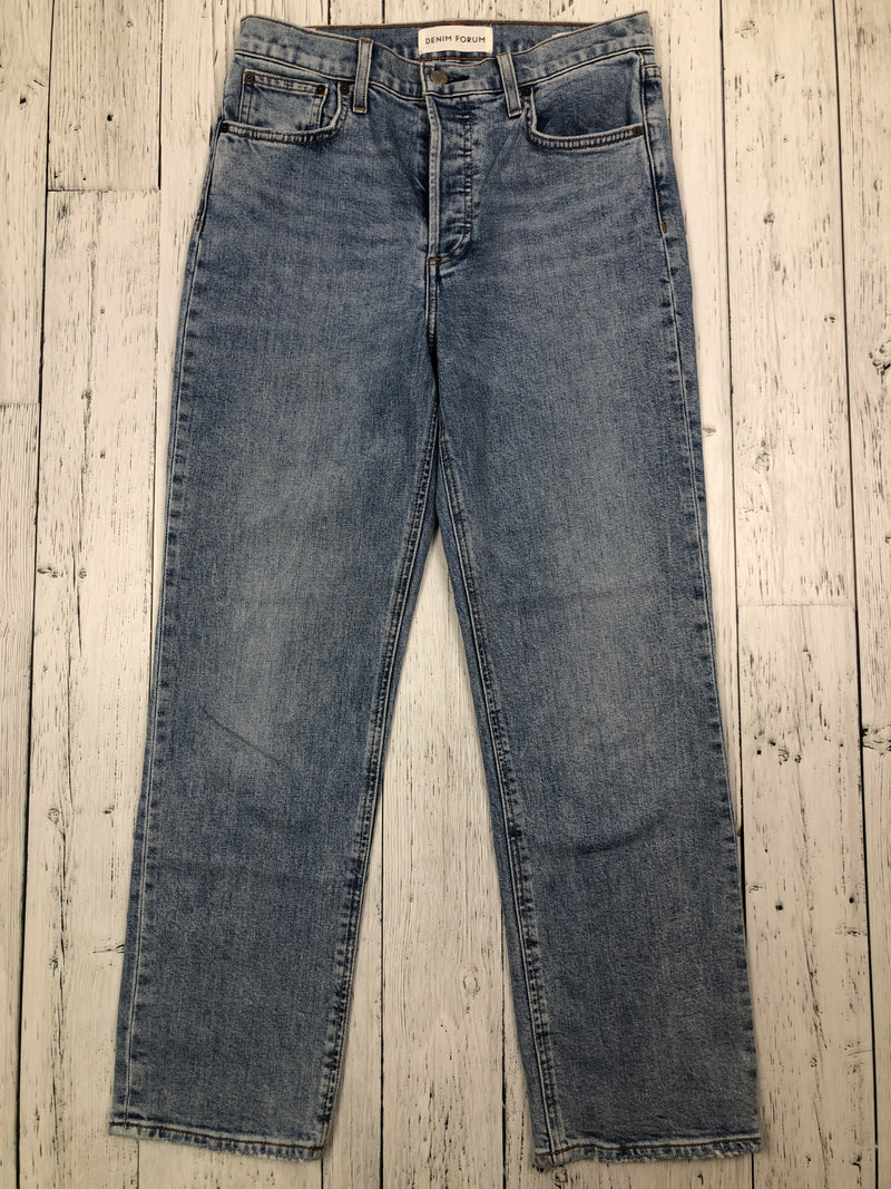 Denim Forum blue high rise straight jeans - Hers S/28