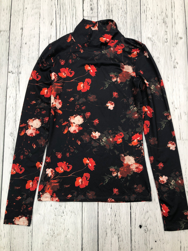Wilfred Aritzia black red floral shirt - Hers XXS