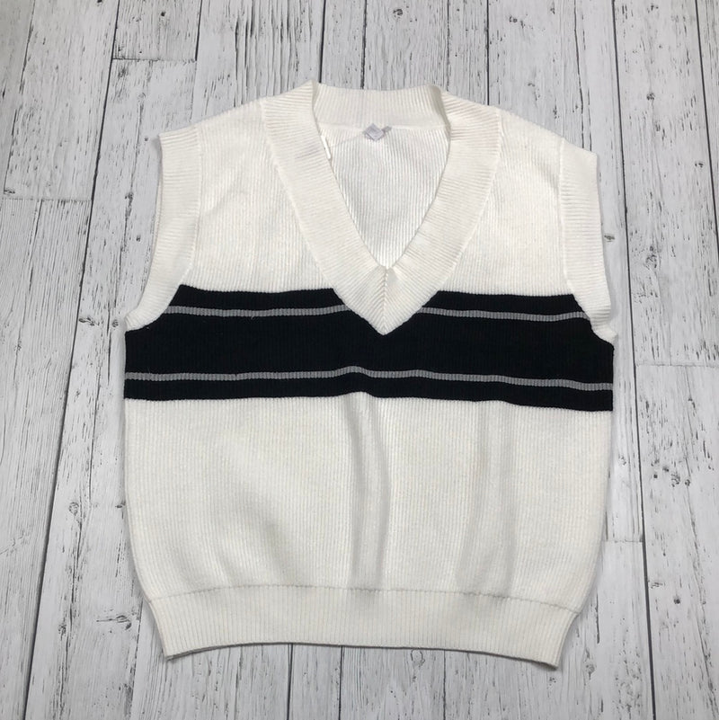 Garage White/Black Ribbed Vest - Hers XS