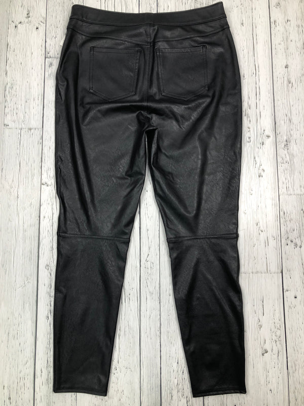 Spanx black pleather pants - Hers XL