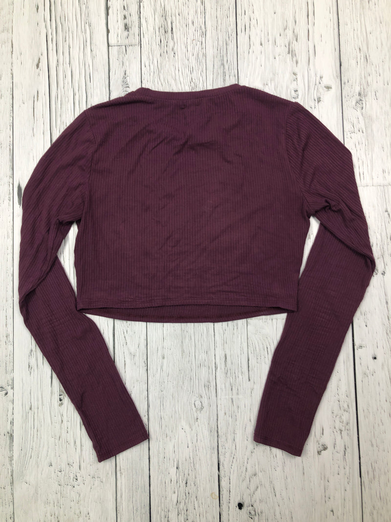 Garage burgundy cropped long sleeve - Hers S