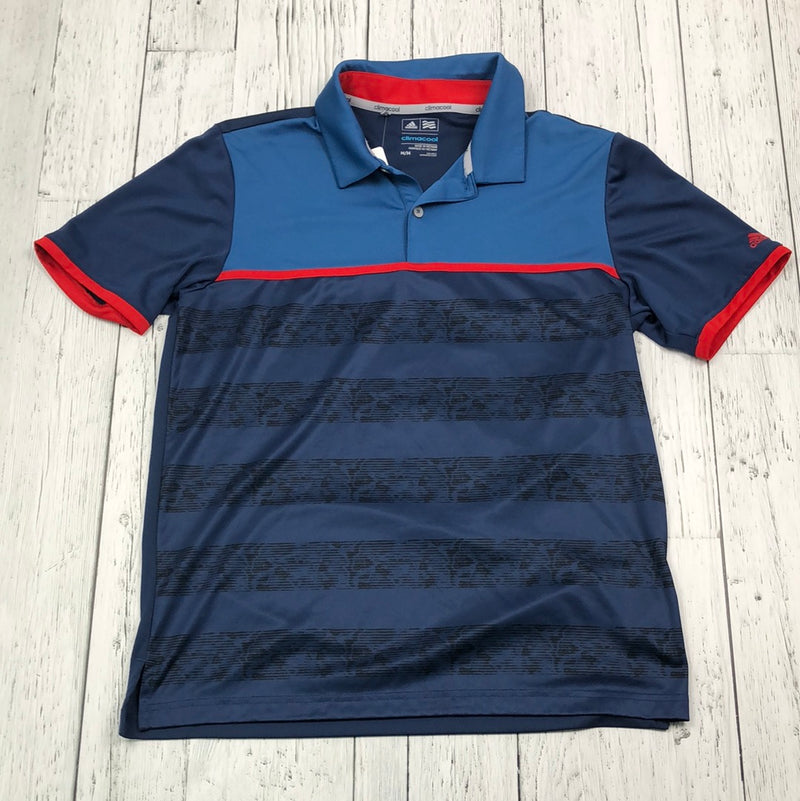 Adidas blue red patterned golf shirt - His M