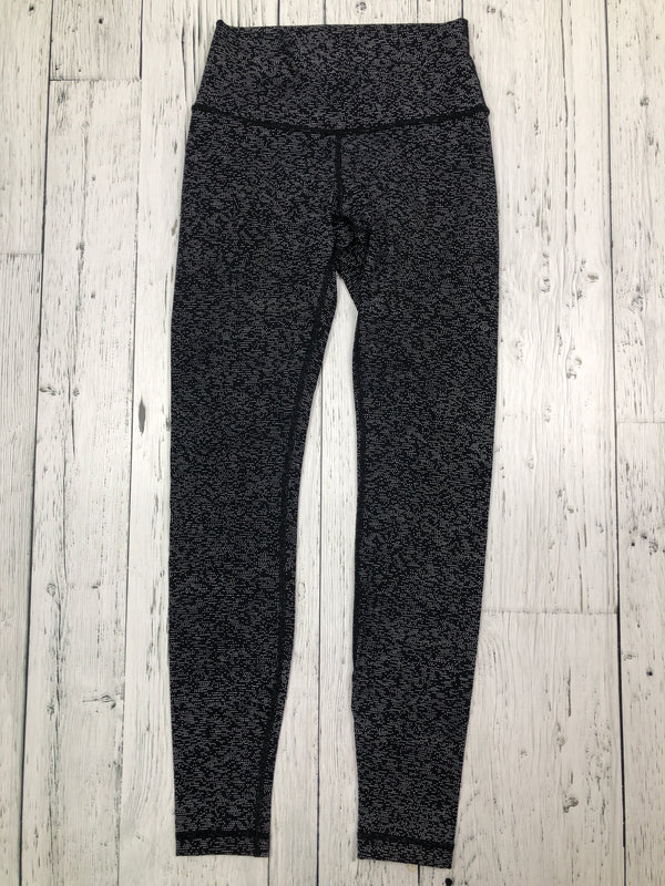 lululemon black white patterned leggings - Hers S/4