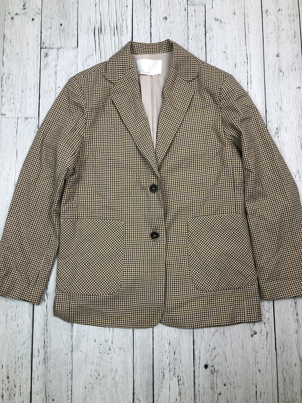 Oak+Fort beige plaid blazer - Hers S