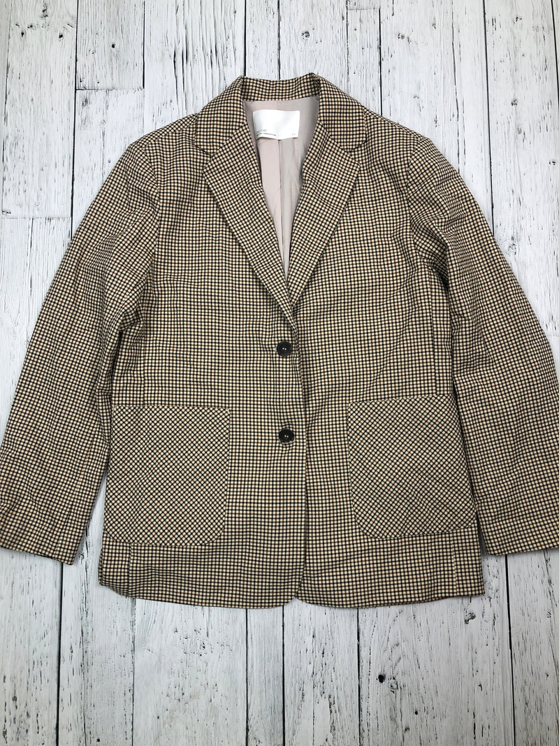 Oak+Fort beige plaid blazer - Hers S
