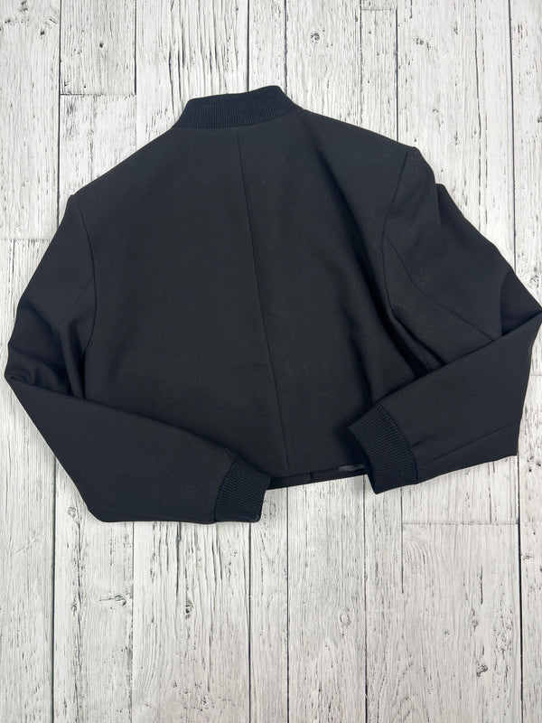 Zara black crop button up jacket - Hers S