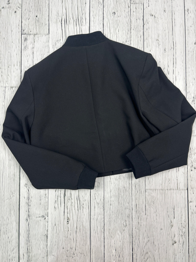 Zara black crop button up jacket - Hers S