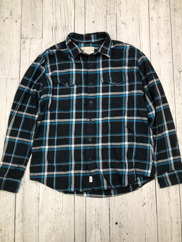 American Eagle black blue plaid flannel - His L