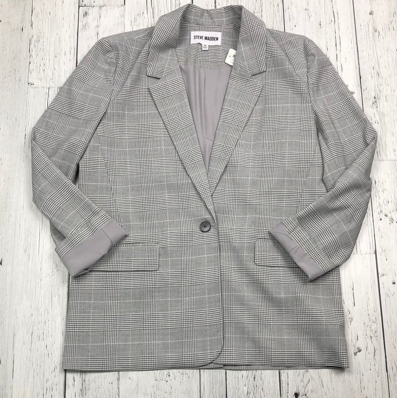 Steve Madden grey plaid blazer - Hers M