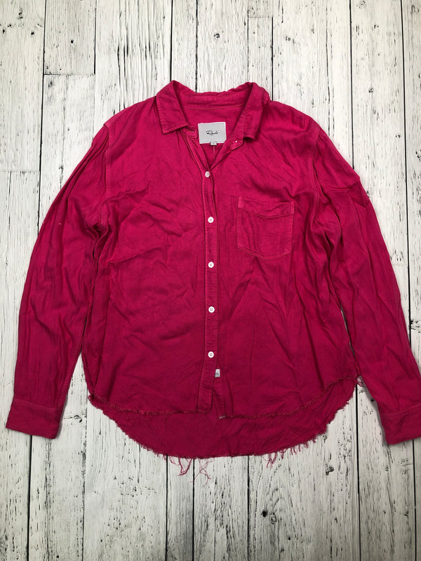 Rails pink button up shirt - Hers L