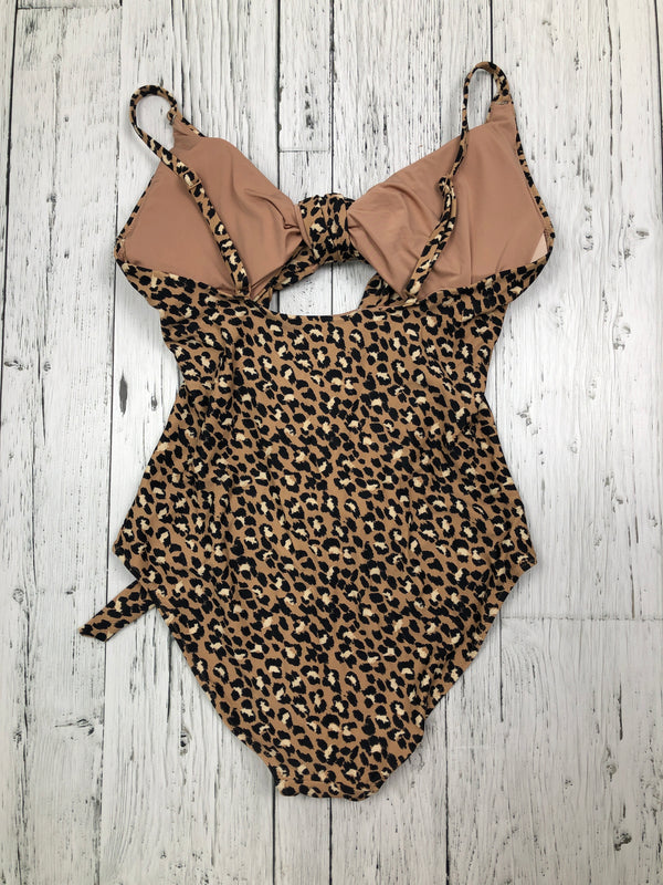 Aerie brown patterned bathing suit - Hers L Long