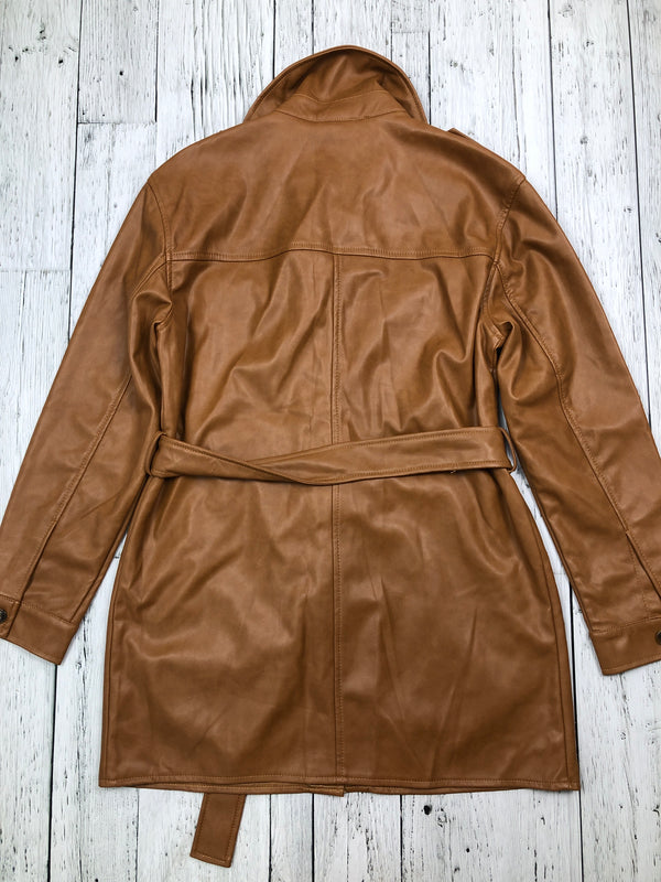 For all 7 mankind brown leather jacket - Hers M