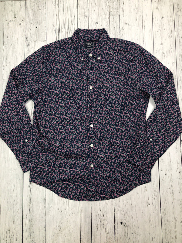 Abercrombie&Fitch navy floral button up shirt - His L