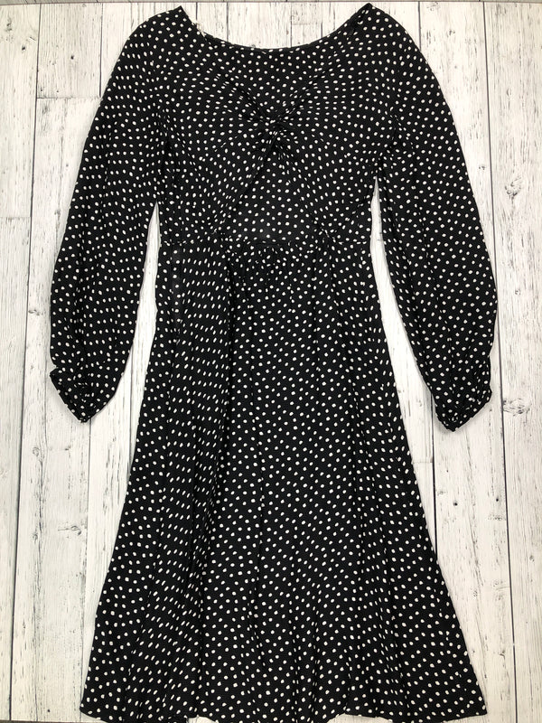 Anthropologie black white polka dot dress - Hers S