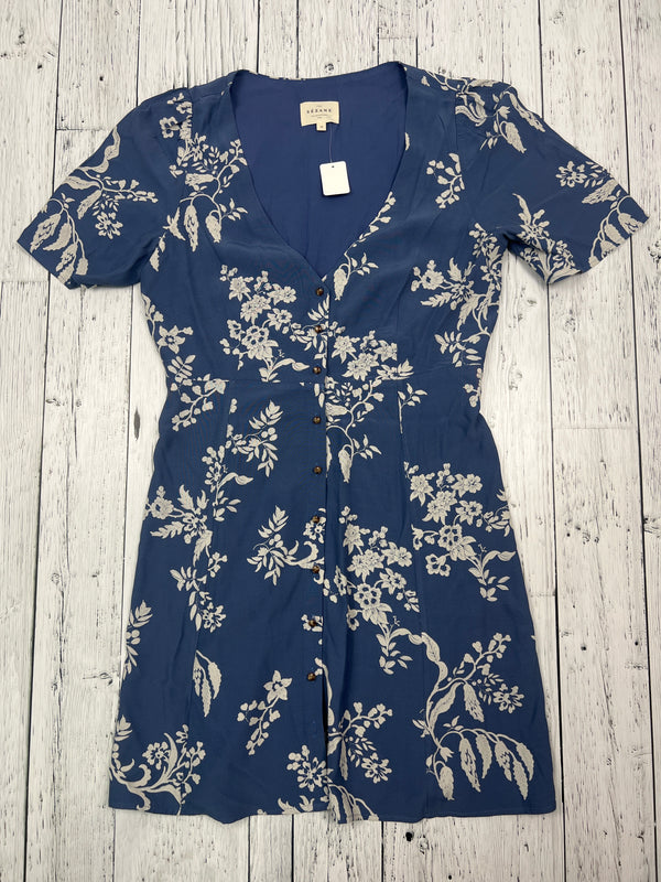 Sézane blue white floral dress - Hers S/38/6