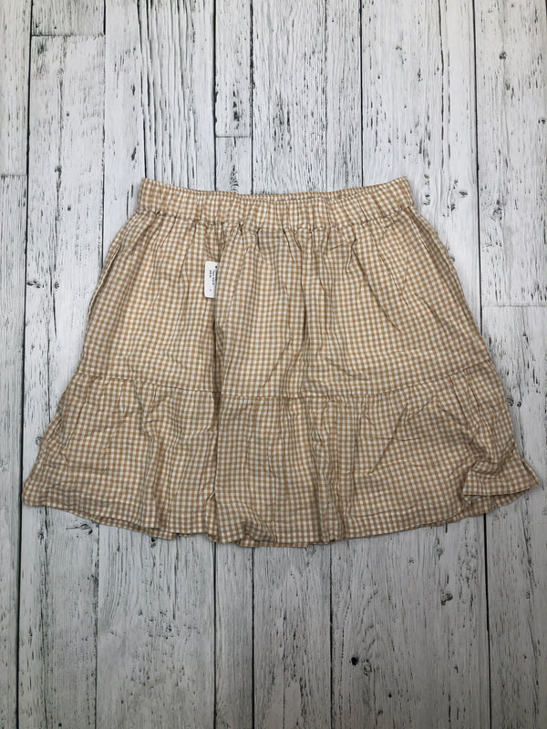 Gap beige white plaid skirt - Hers M