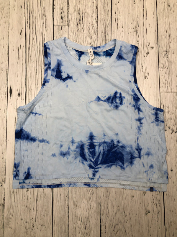 lululemon blue patterned tank top - Hers M