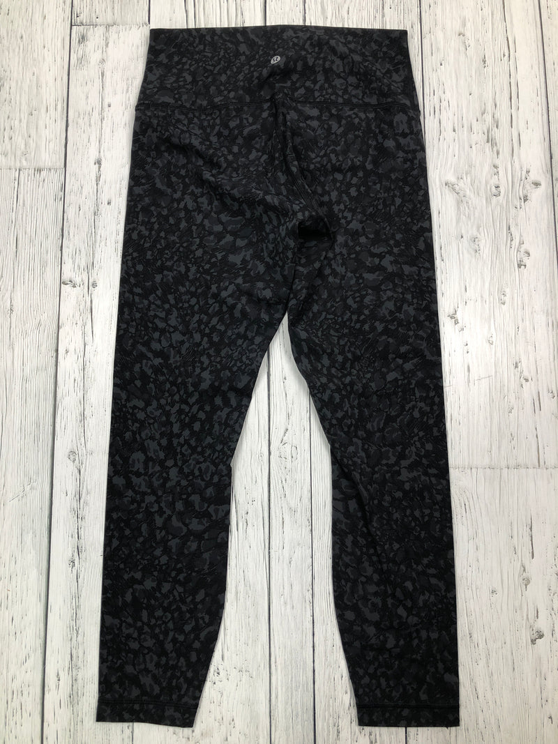 lululemon black patterned leggings - Hers M/8