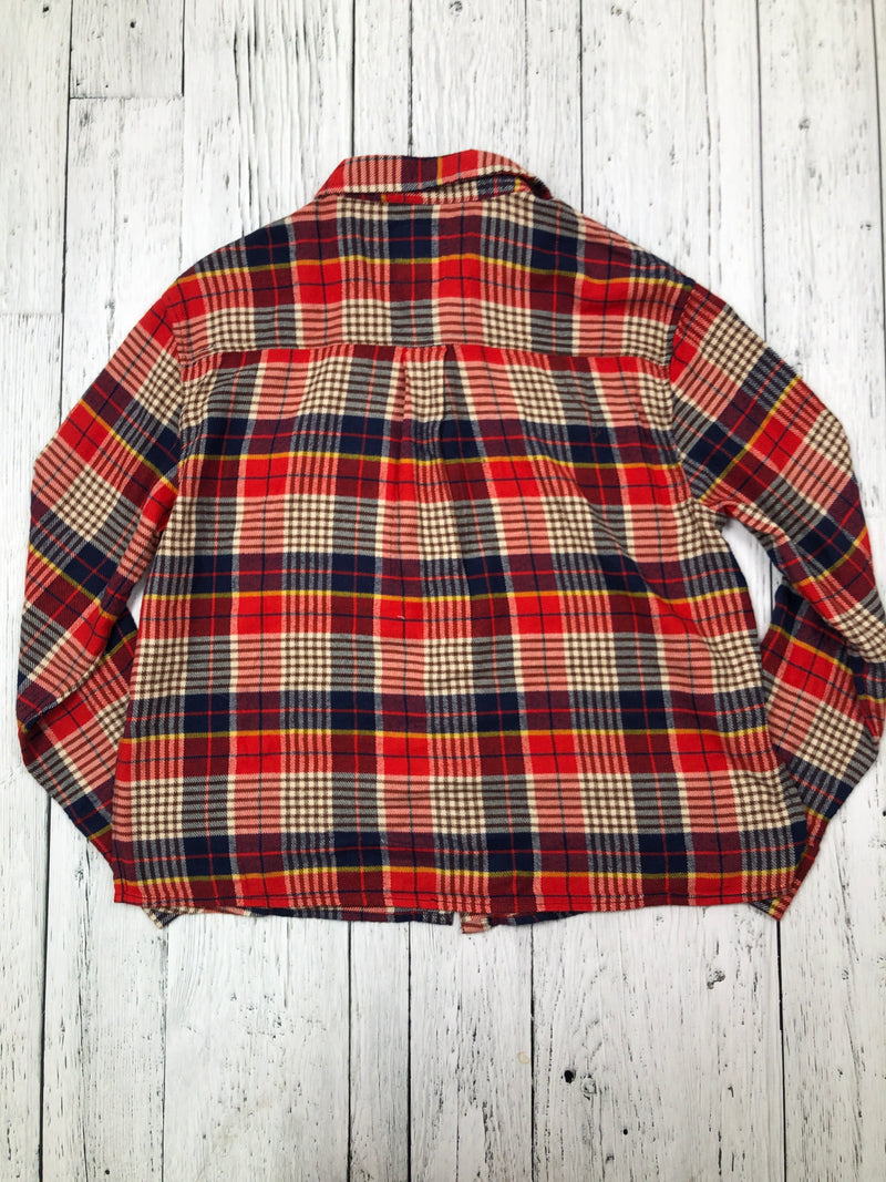 Aerie red blue plaid flannel - Hers S