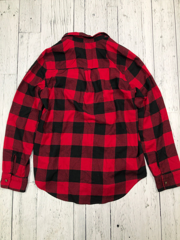 Hollister red black patterned flannel - Hers M