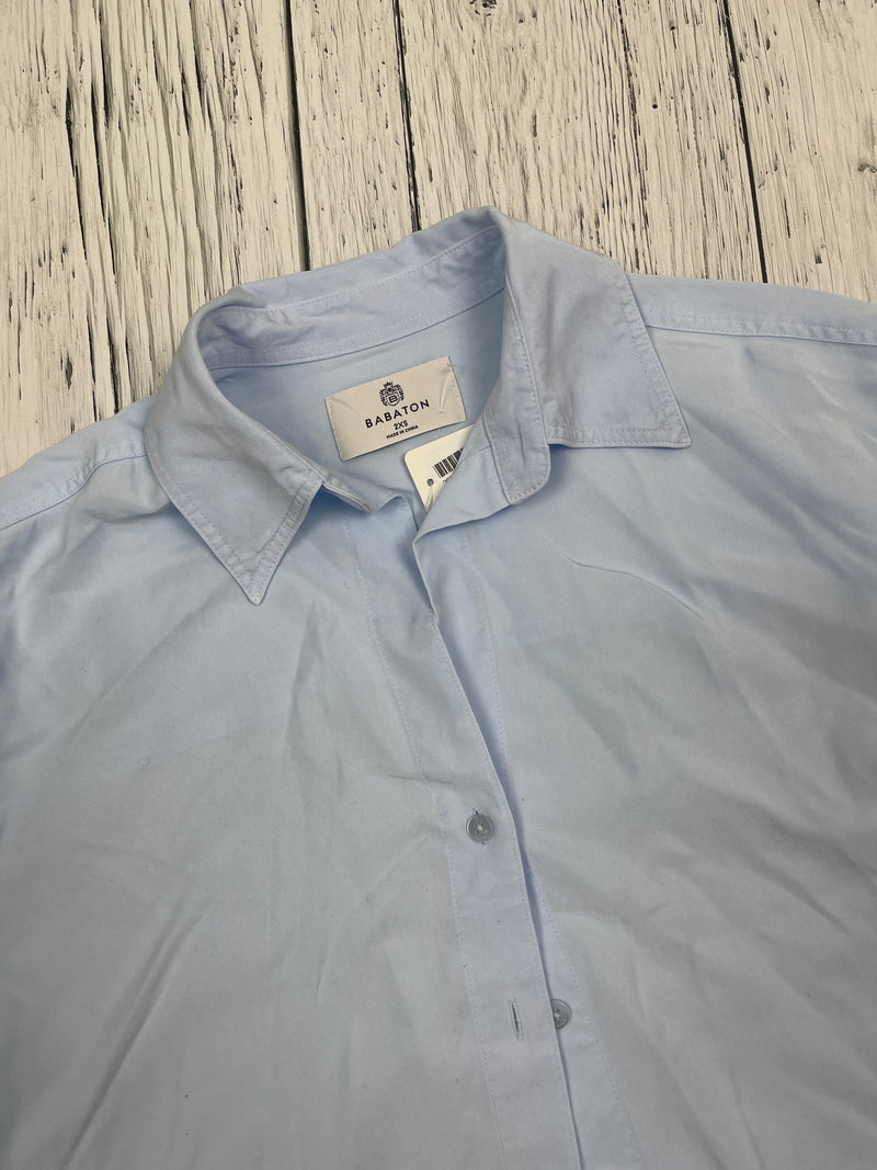 Babaton Aritzia blue button-up shirt - Hers XXS