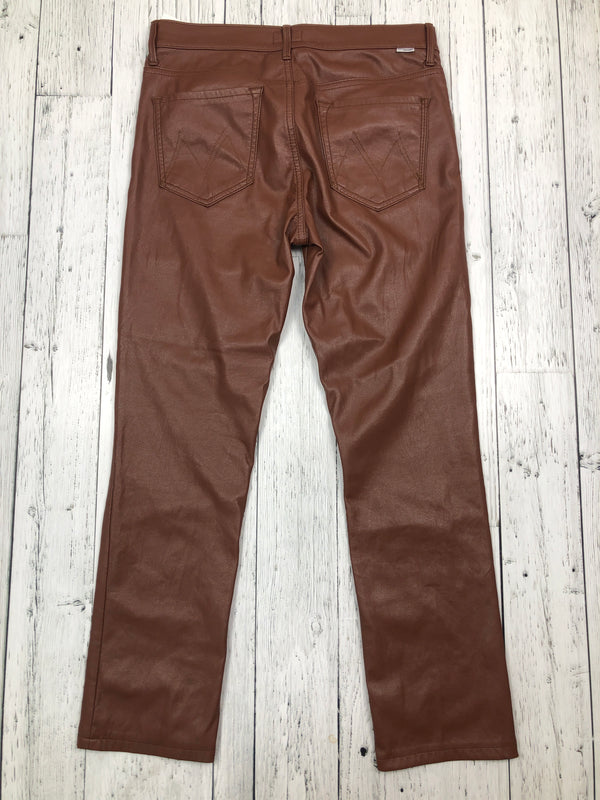 Mother brown pleather pants - Hers M/29