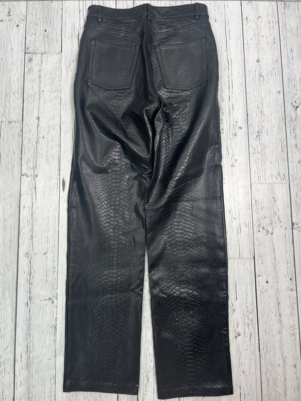 Wilfred Aritzia black patterned leather pants - Hers S/4